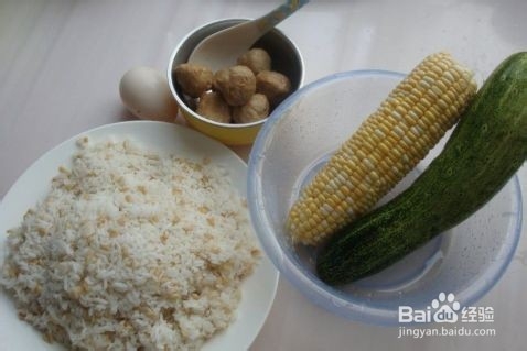 家常捞汁鱼丸玉米燕麦饭