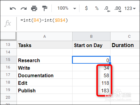 如何在Google表格中创建甘特图
