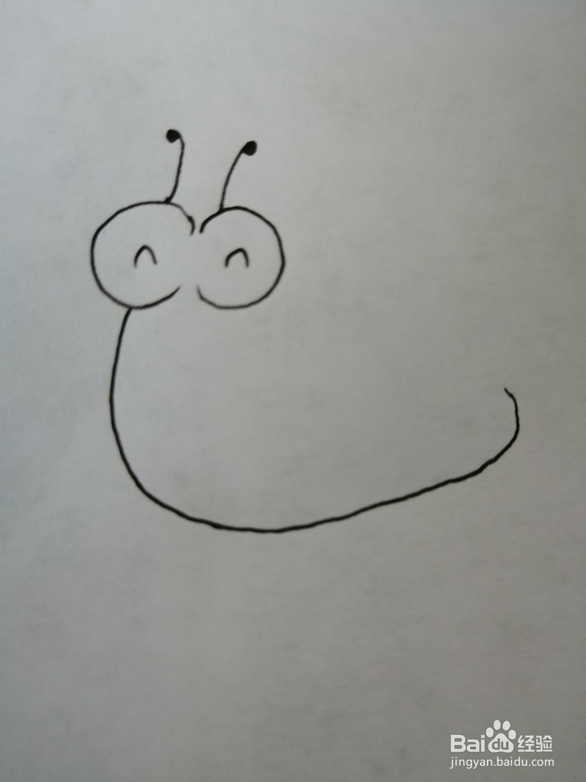 简笔画可爱的小蜗牛怎么画