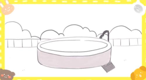 室外浴池简笔画怎么画