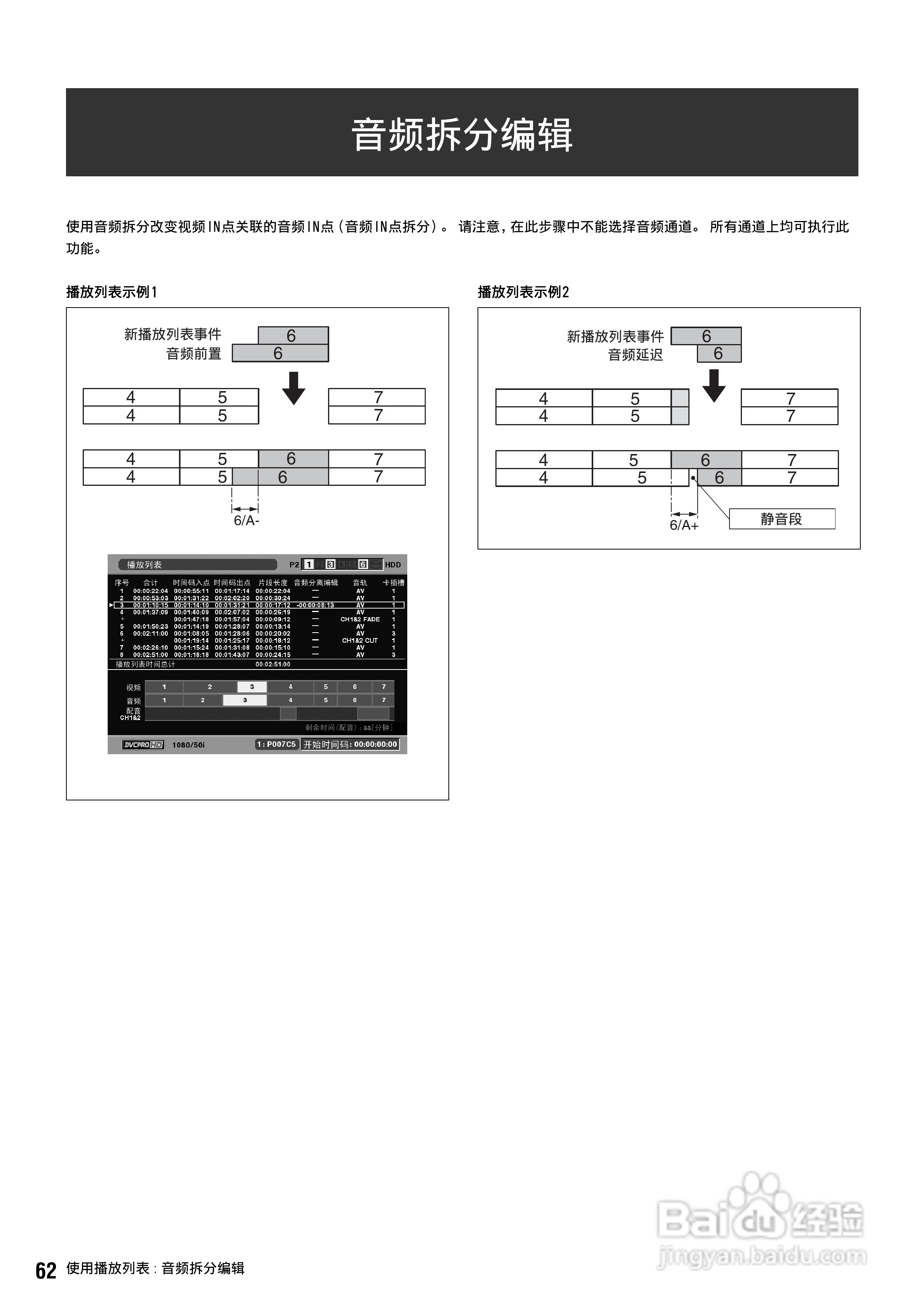 松下 AJ-HPM100MC编辑机操作手册:[7]
