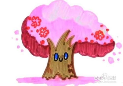 怎样画樱花树简笔画教程