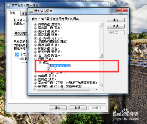 win7 添加 日文输入法 其他输入法类似
