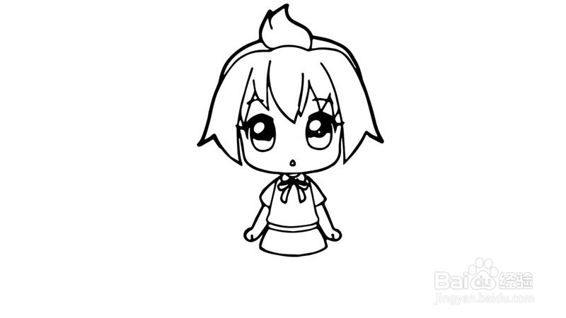 萌萌哒小女生简笔画