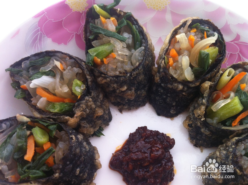 紫菜卷——紫菜变”心“了【 紫色向日葵】