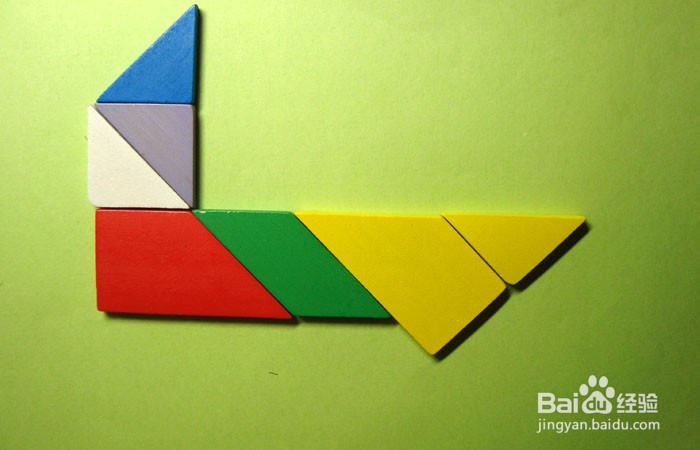 九巧板如何拼成实用的小锤子图形