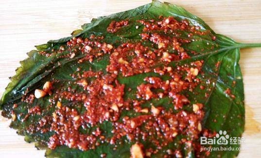 凉拌苏子叶的做法