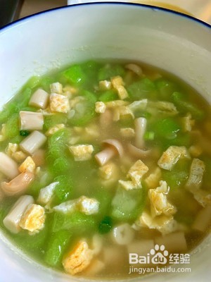 绿色丝瓜鸡蛋汤