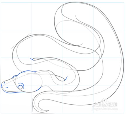蟒蛇简笔画立体画图片