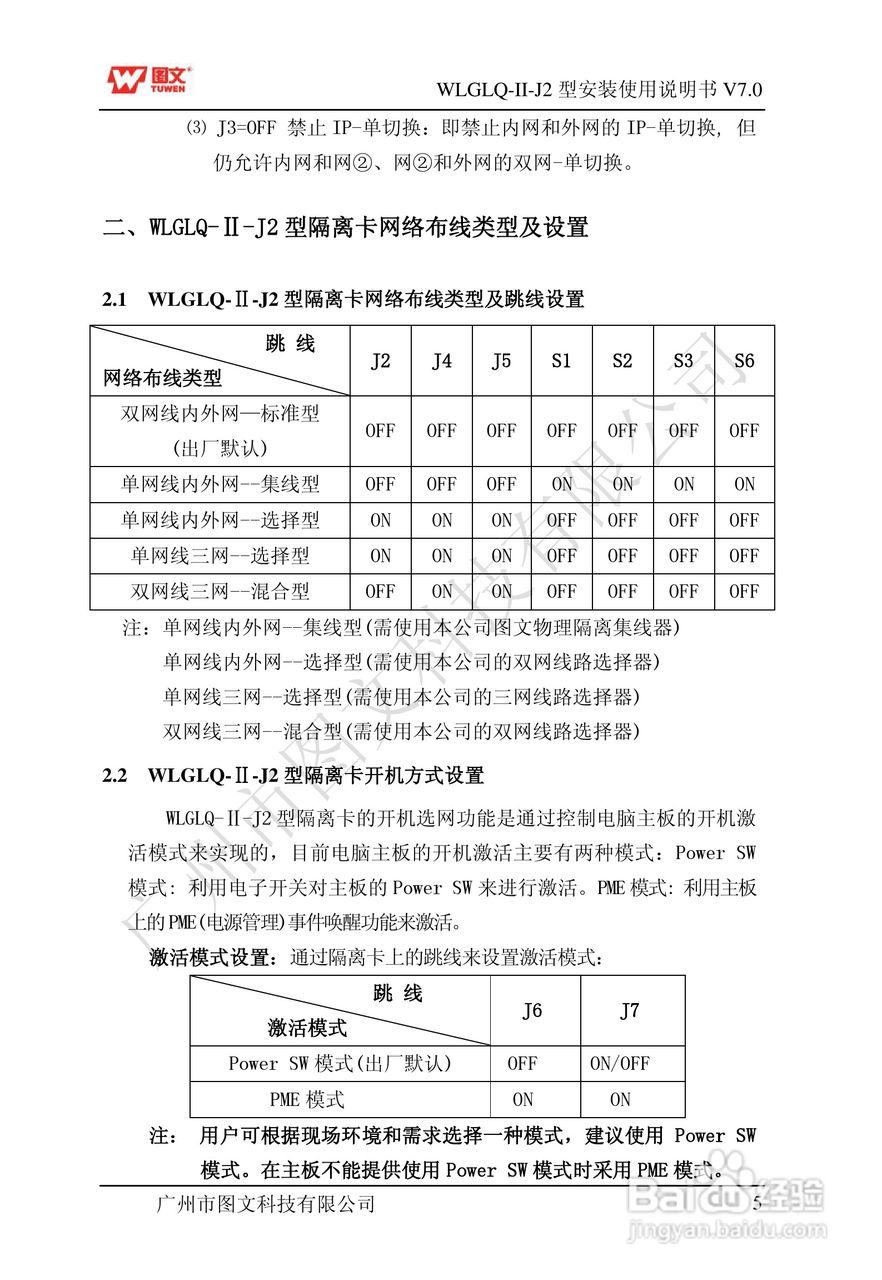 图文隔离卡WLGLQ-II-J2型说明书:[1]