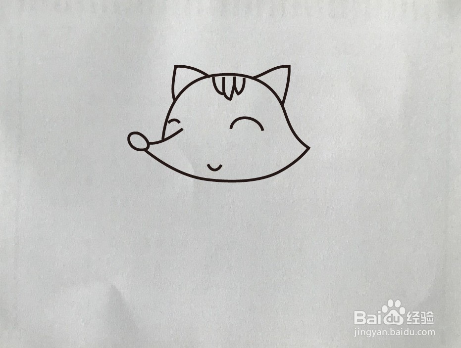 如何画小狐狸简笔画