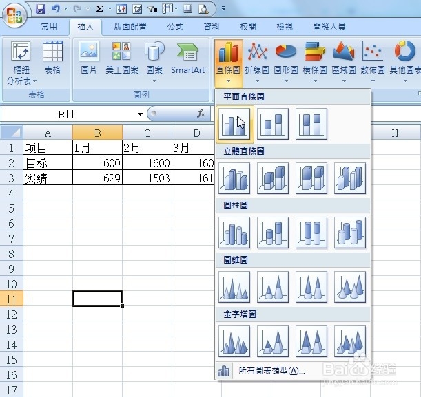 如何在excel表格中插入图表