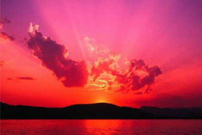 如何用一句话形容晚霞的美