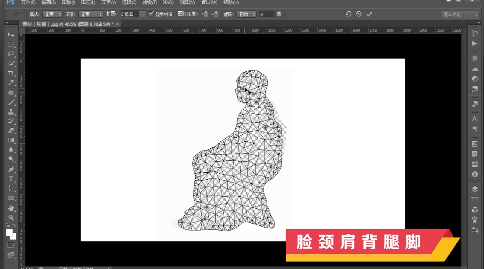 如何在Ps矫正驼背？