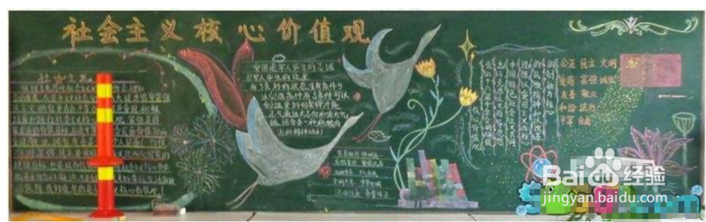 社会主义核心价值观黑板报怎么画？