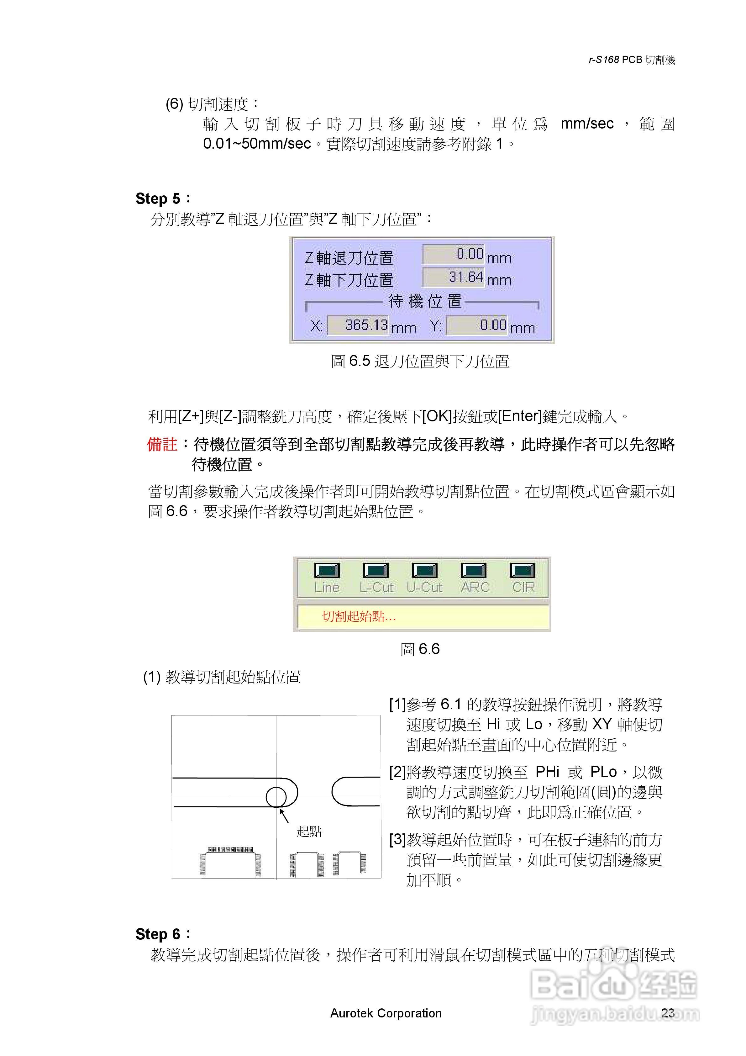 Aurotek Y-S168SA 2-Slide PCB切割机使用手册:[4]
