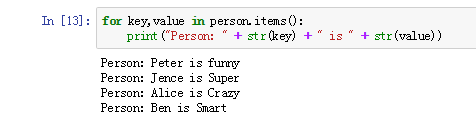 如何一起使用Python里for循环和dictionary字典