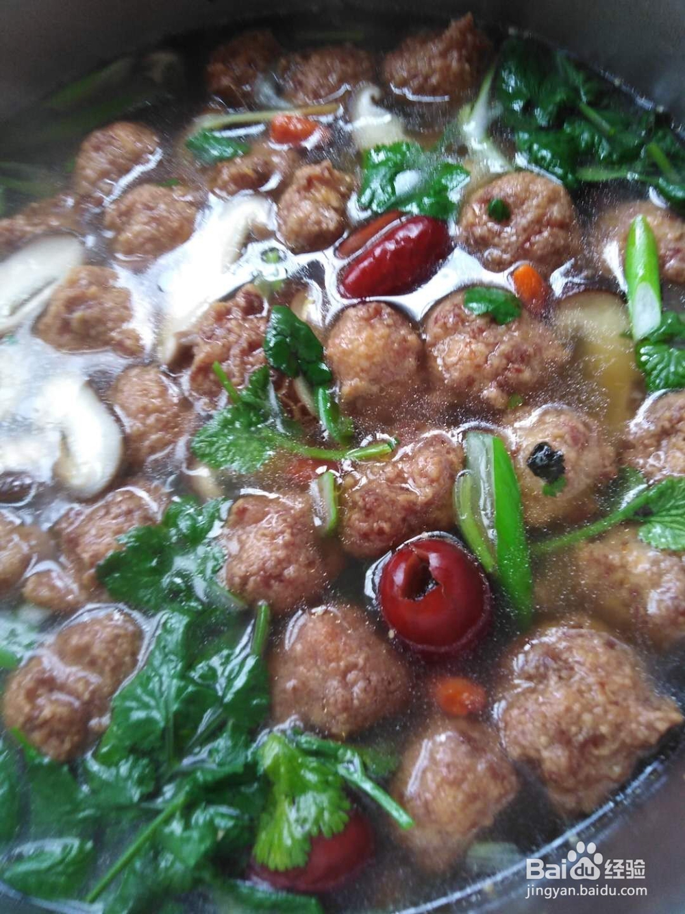 干炸丸子和丸子汤