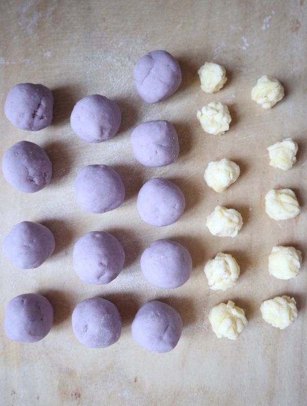 芋泥芝士流心仙豆糕