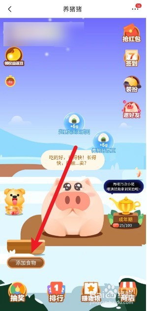 京东的养猪猪活动如何添加食物