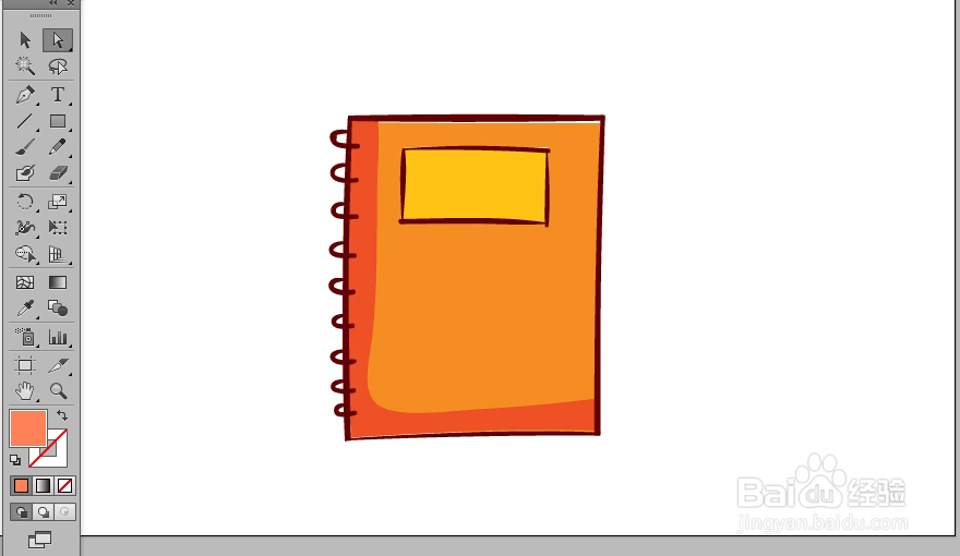 怎样在illustrator中绘制记录本小图标