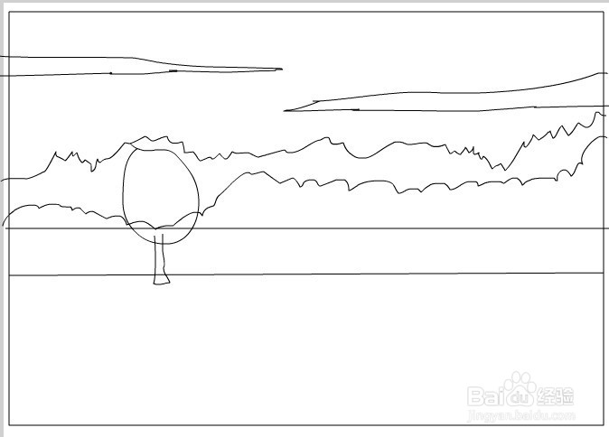 flash绘制河流岸边场景