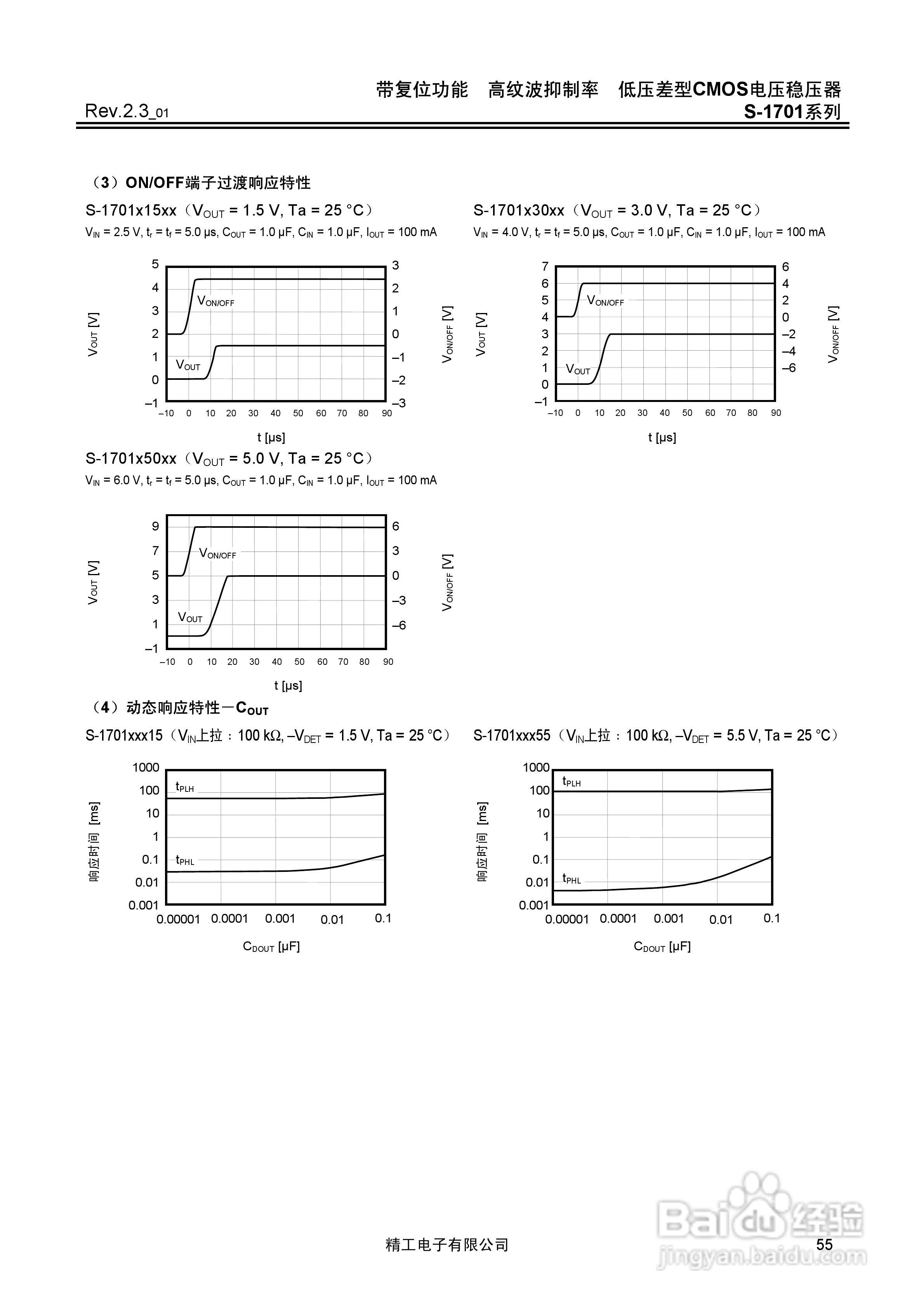 精工电子S-1701系列CMOS电压稳压器说明书:[6]