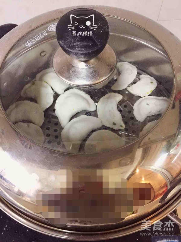 豆角鸡蛋水晶饺