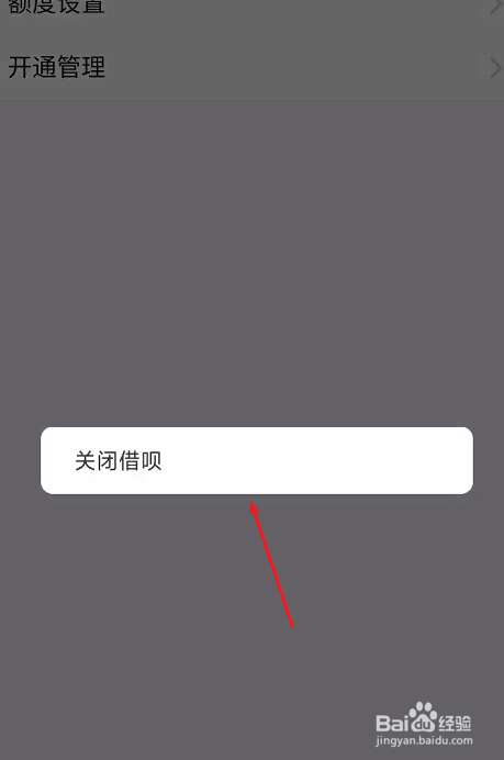 支付宝借呗如何关闭