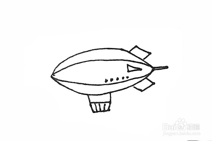 简笔画之飞艇