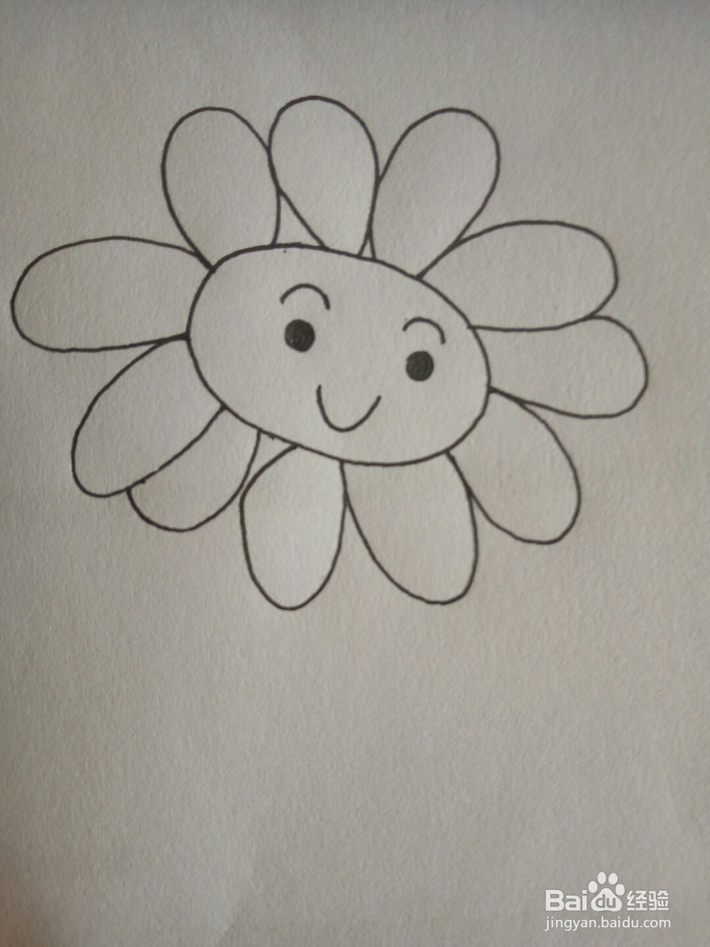 儿童简笔画之萌版向日葵