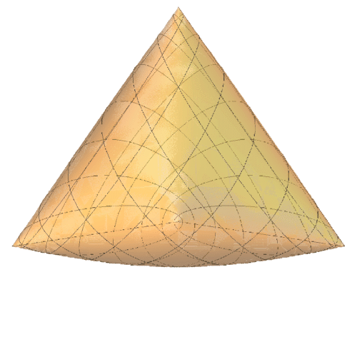 【微分几何】不同方向的平面与粽子曲面的截线