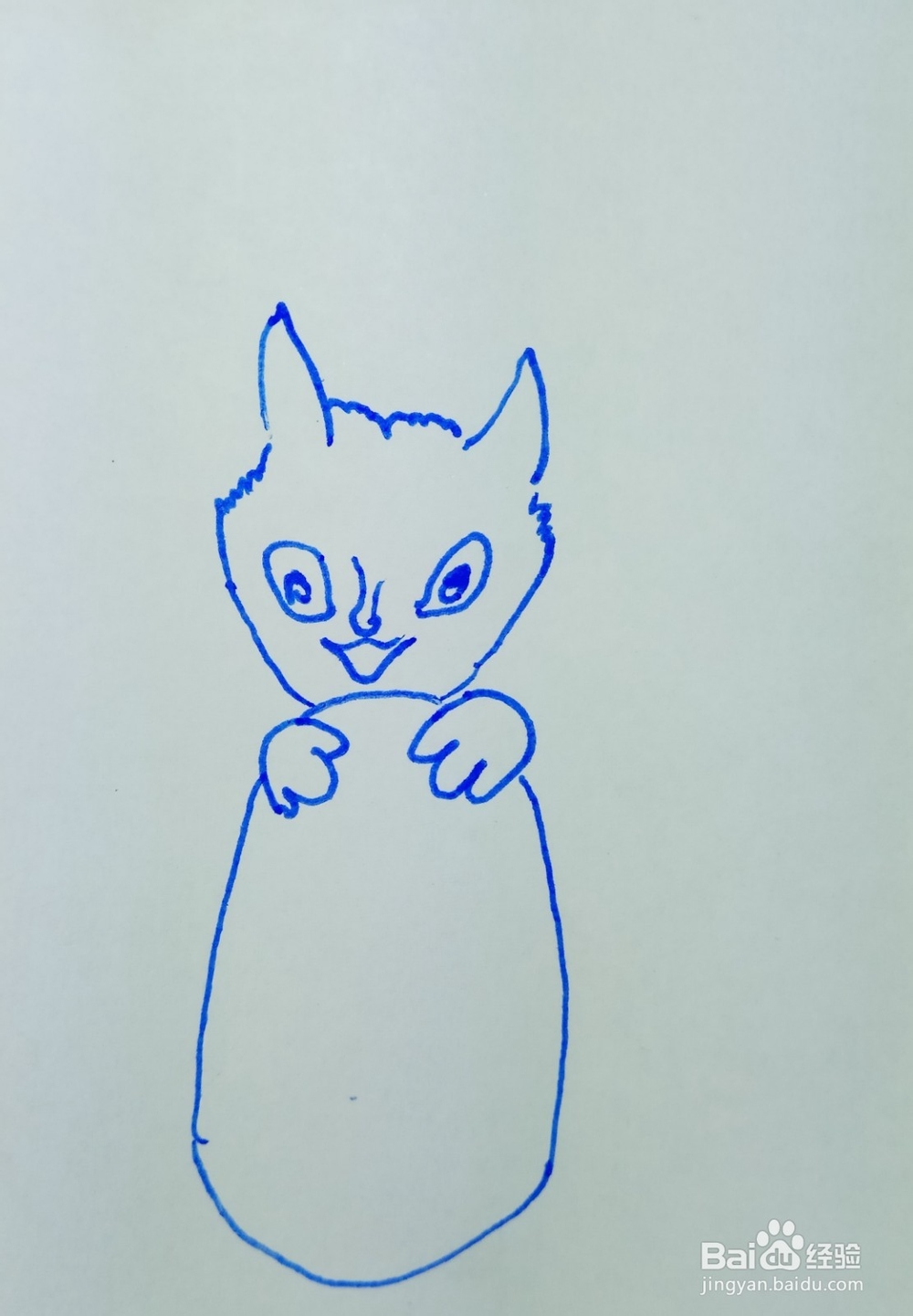 怎样画简笔画大尾巴黄猫？