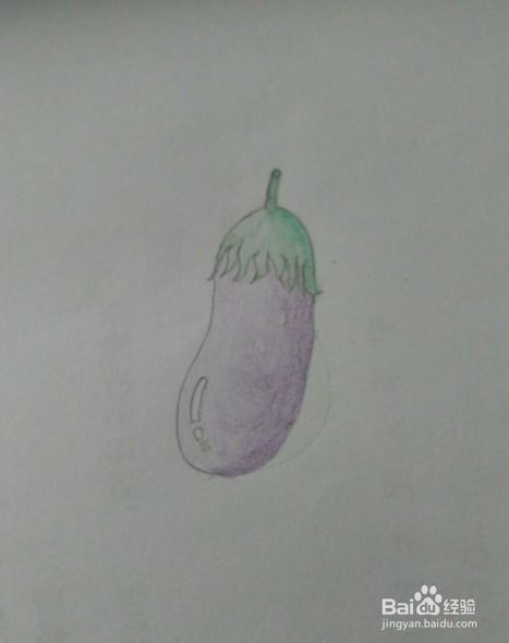 简笔画茄子教程