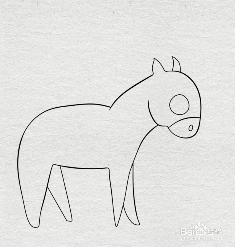 简笔画--卡通版斑马的画法