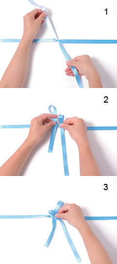 礼物包装方法——翻面蝴蝶结的系法