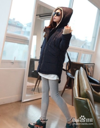 微胖女孩冬季穿衣 中长款棉衣最显瘦