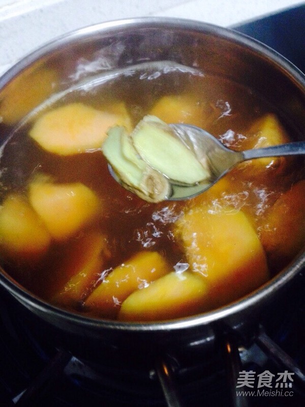 红薯姜片红糖水