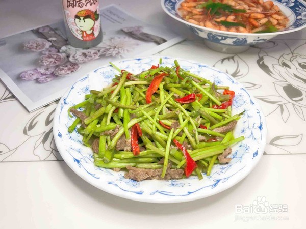 芦蒿清炒肉丝