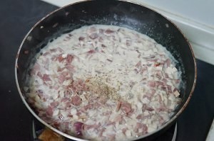 奶油蘑菇培根焗饭