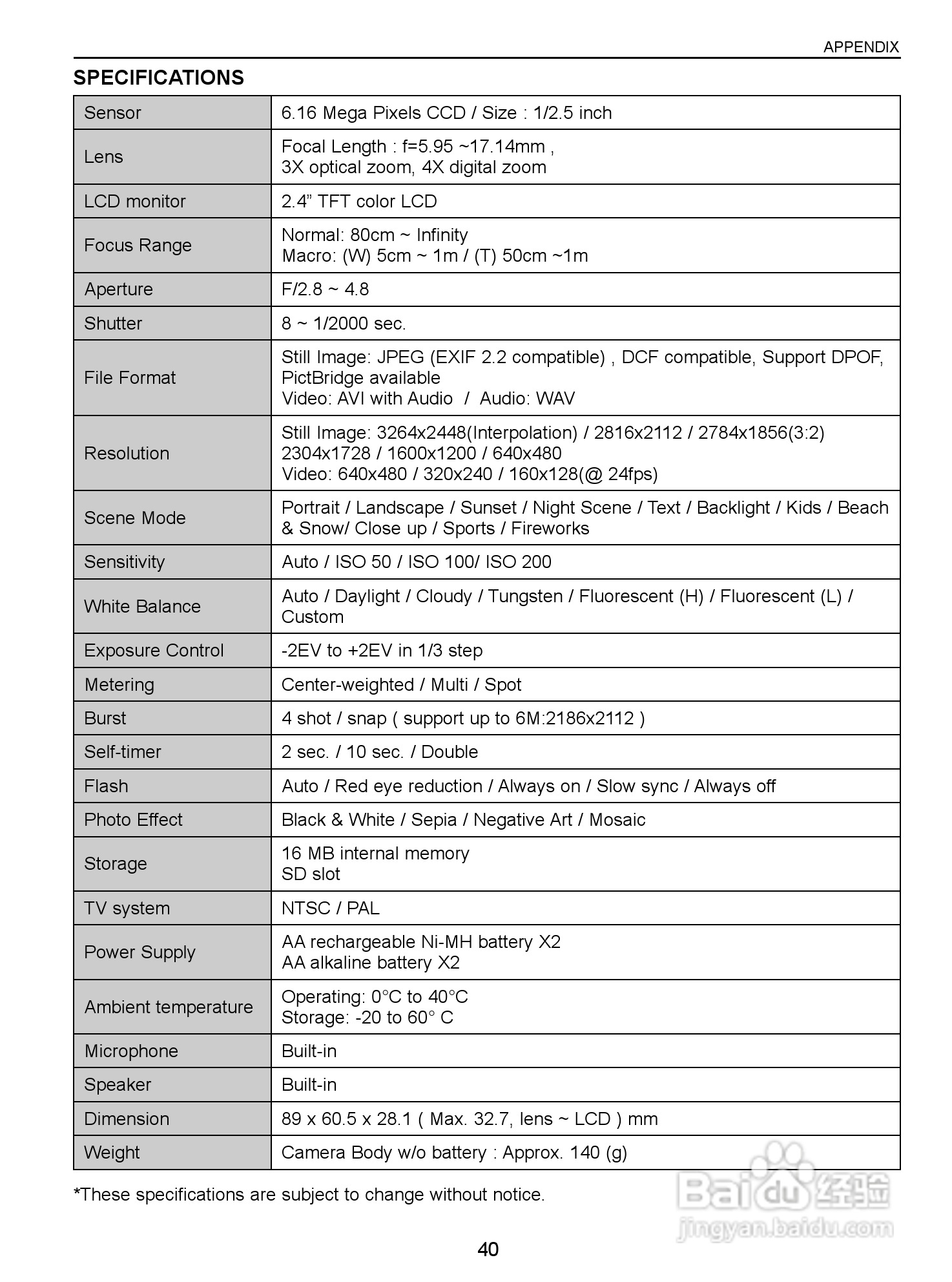 JENOPTIK JD 6.0z3 EasyShot数码相机说明书:[5]