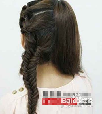 韩式鱼骨辫盘发教程打造精致女人