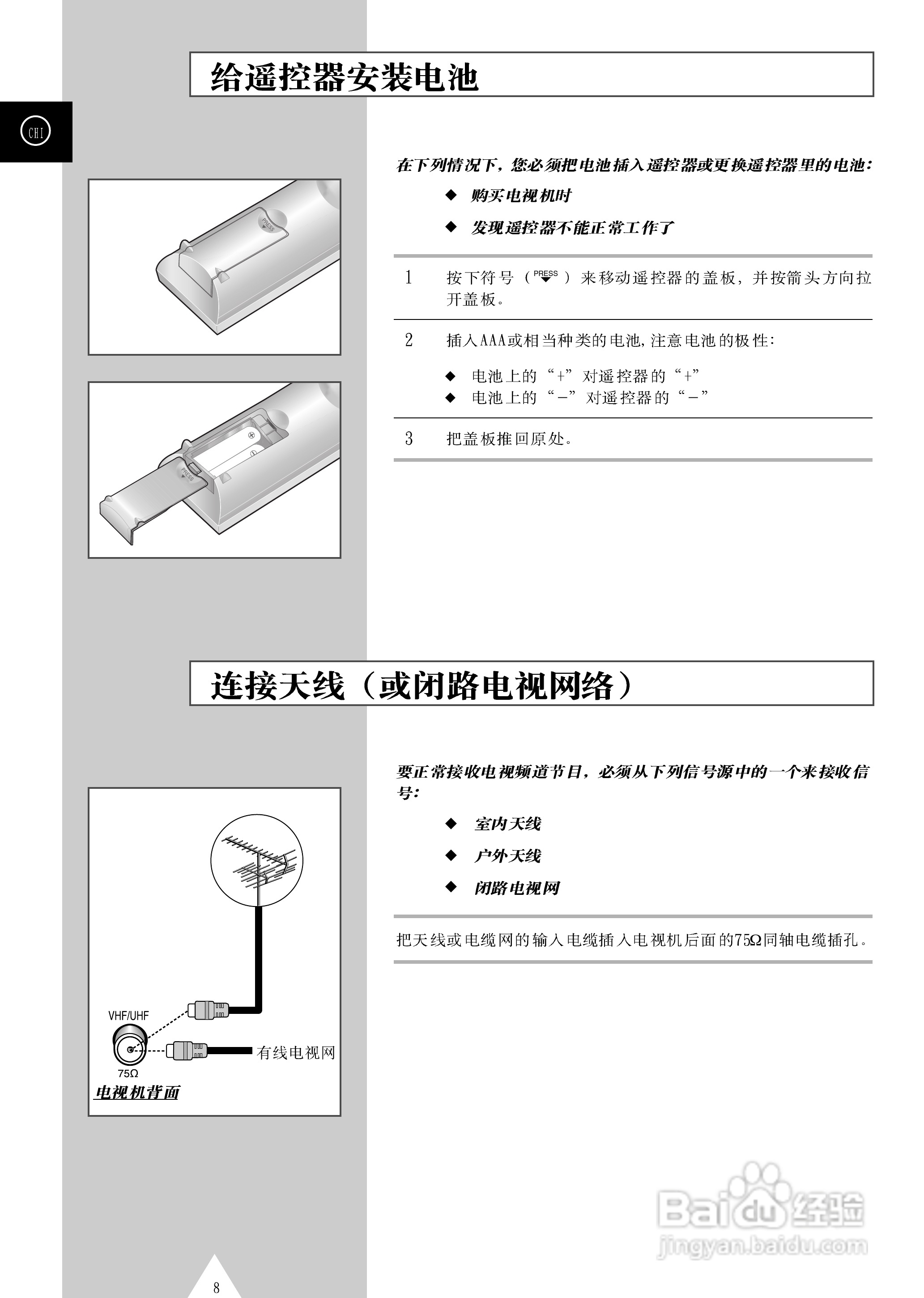 三星SP43T6背投影彩色电视机使用说明书:[1]