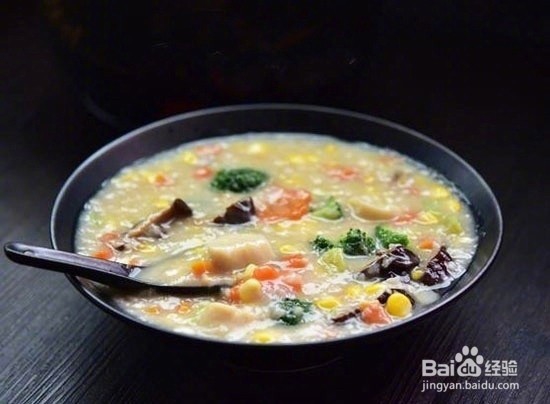扇贝蔬菜粥的做法