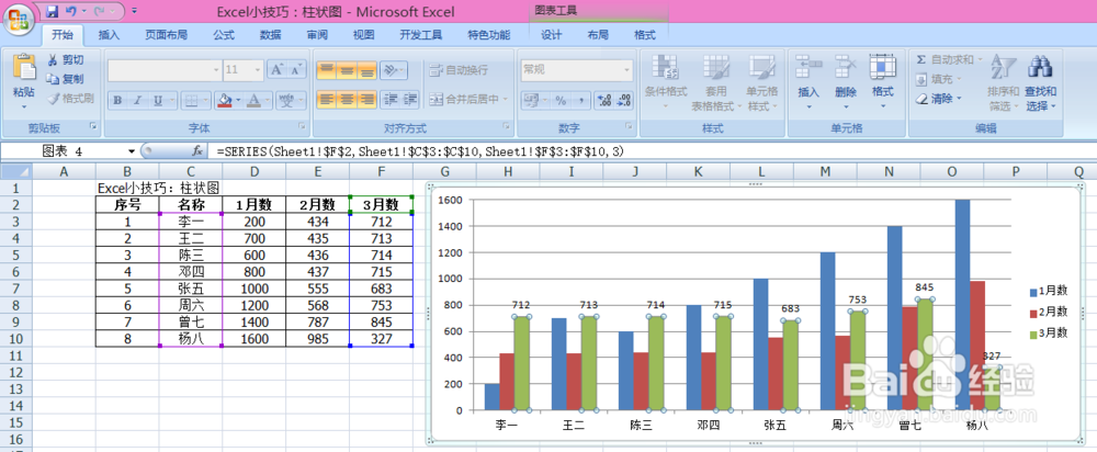 Excel小技巧：柱状图