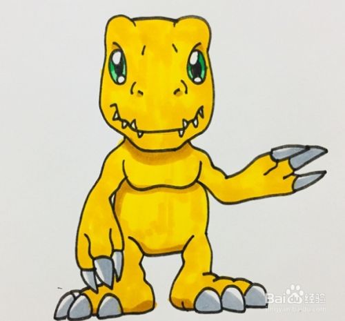 数码宝贝的暴龙兽怎么画