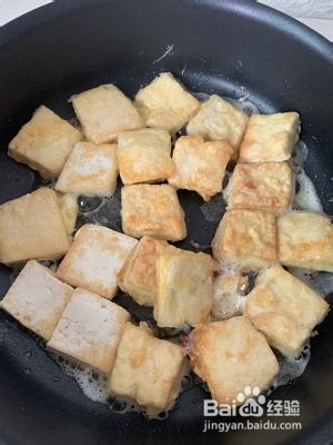 美味的香煎豆腐