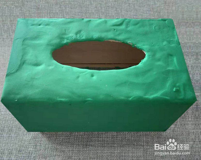 软陶小动物园手工纸巾盒