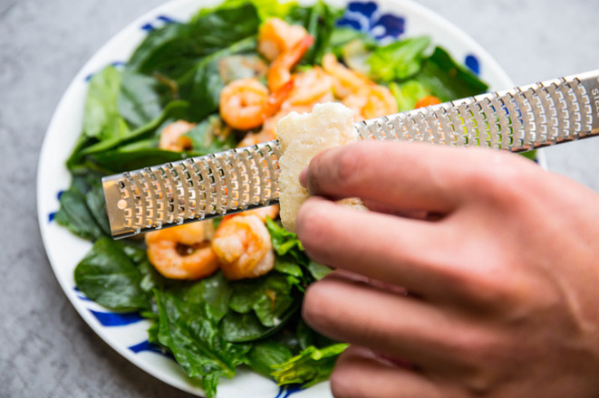 炒虾仁菠菜沙拉