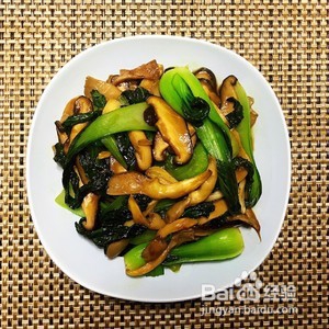 素菜青菜炒蘑菇